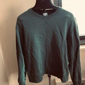 Mens Zara olive green crewneck sweatshirt